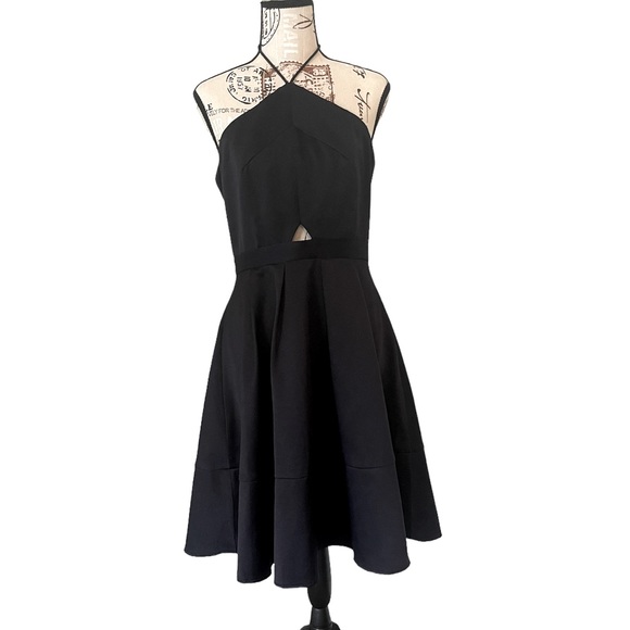 Lumier by Bariano formal navy blue knee length dress size medium - Picture 2 of 13